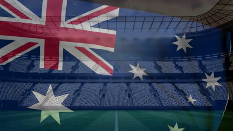 Australische-Flagge-Und-Fußballstadion