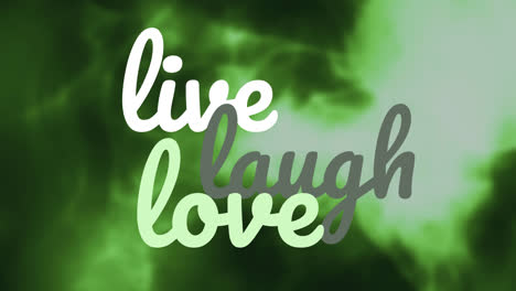 Live-Lachen-Liebestext-Vor-Grünem-Hintergrund