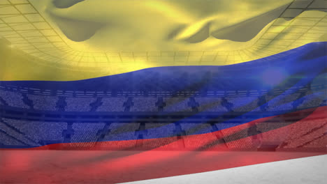 Kolumbianische-Flagge-Weht