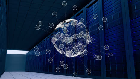 Digitale-Rotierende-Erde-Mit-Daten-Auf-Einem-Server-Netzwerkraum-Hintergrund