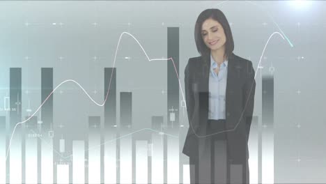 Geschäftsfrau-Interagiert-Mit-Einem-Digitalen-Touchscreen