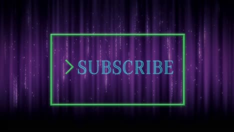 Animation-of-sparkling-subscribe-text-in-a-frame-4k