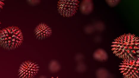 Bacteria-falling-on-a-blurred-background