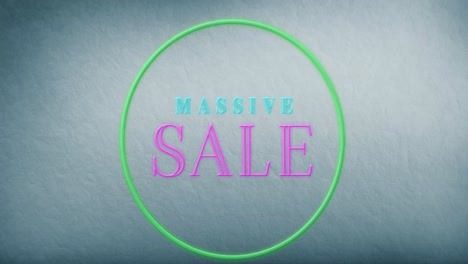 Animation-of-massive-sale-text-sparkling-in-a-circle-4k