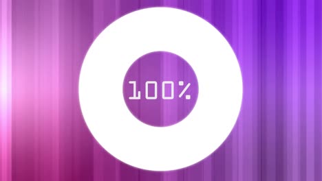 Loading-circle-completing-on-a-purple-background