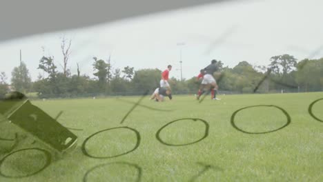 Rugby-Spieler-Training