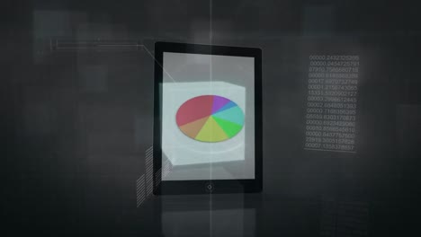 Digital-tablet-projecting-statistical-data