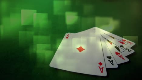 Five-cards-falling-on-the-ground