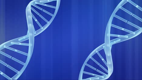 DNA-Rotiert-Vor-Blauem-Hintergrund