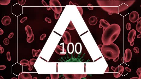 White-triangle-loading-with-red-blood-cells-being-infected-4k