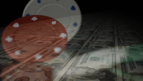 Freifall-Pokerchips-Mit-Dollar
