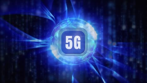 5g-logo-on-a-button-surrounded-by-blue-light-circle-with-shapes-waving-around