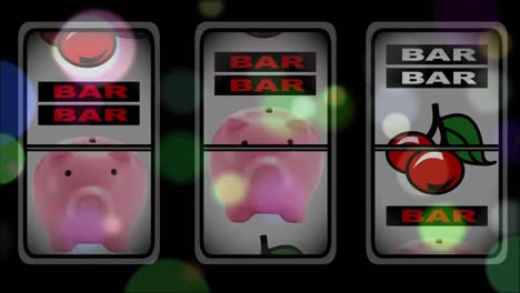 Slot-machine-winning-animation-surounded-by-bubble-effect