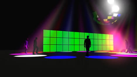 3D-Animation-Eines-Greenscreens-Mit-Einer-Discokugel