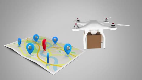 Drone-delivering-packages