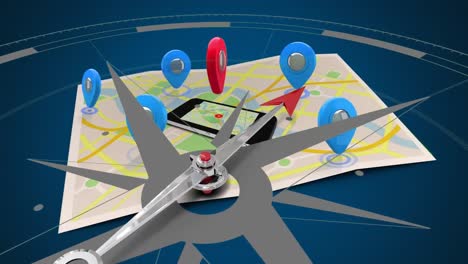 Google-map-with-compass