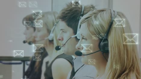 Group-of-call-centre-agent-answering-messages