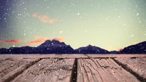 Wooden-plank-with-a-view-of-mountains