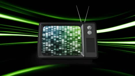 Television-with-cube-light-effects