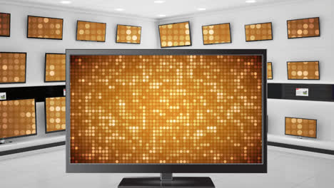 Monitors-showing-gold-disco-light-effects