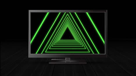 Television-with-a-triangle-tunnel