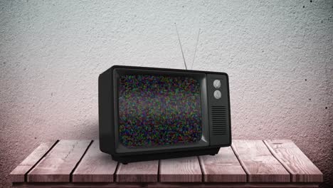 Television-with-pixel-noise-on-its-screen