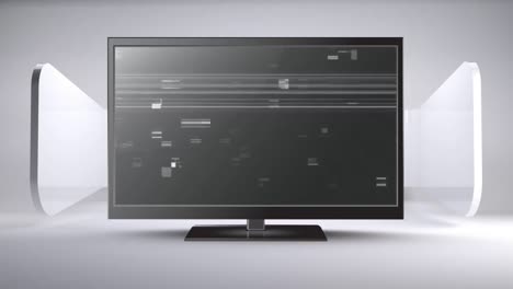 Flat-screen-TV-with-static-noise