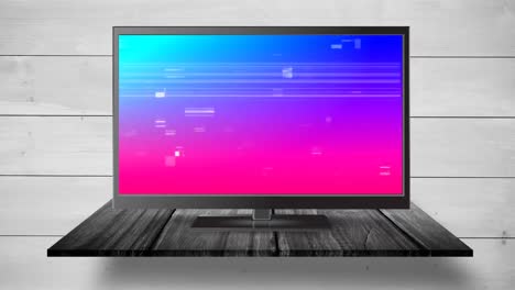 Flat-screen-TV-with-pixel-noise