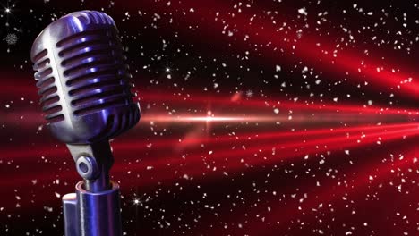 Microphone-with-shinning-lights