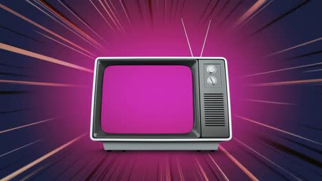 Television-with-a-purple-screen