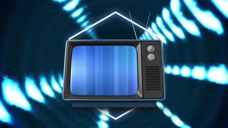 Fernseher-Mit-Blauen-Vertikalen-Linien-Auf-Dem-Bildschirm
