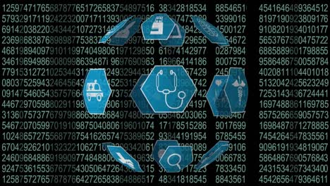 Iconos-Médicos-Y-Códigos-Binarios