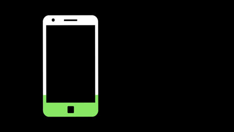 Mobile-phone-filled-with-green-colour-