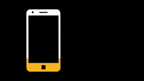 Mobile-phone-filled-with-yellow-colour