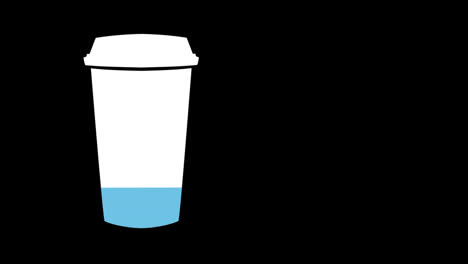 Blue-cup-of-coffee-with-increasing-percentage-from-0%-to-100%