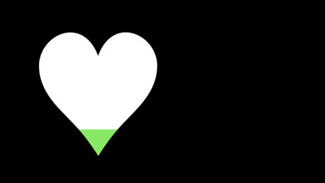 Herzsymbol-Mit-Grüner-Farbe-Gefüllt