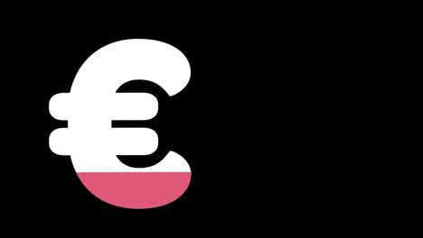Euro-Symbol-Mit-Roter-Farbe-Gefüllt