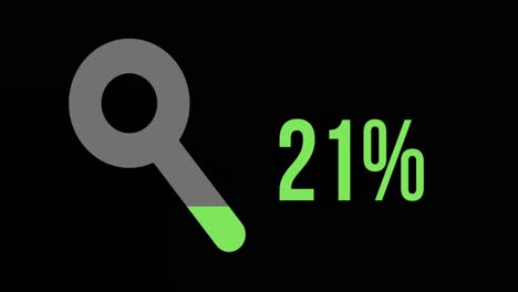 Green-magnifying-glass-with-increasing-percentage-from-0%-to-100%