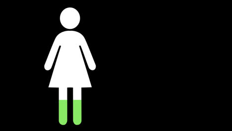 Woman-symbol-filled-with-green-colour