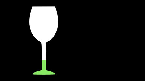 Wine-glass-filled-with-green-colour