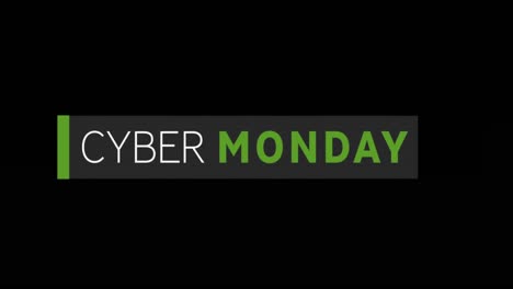 Grey-ribbon-with-Cyber-Monday-text-against-green-screen