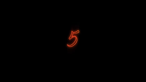 Number-five-appearing-in-red-in-neon-lights