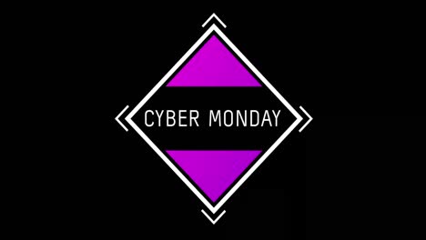 White-and-purple-Cyber-Monday-text-appearing-against-a-black-screen
