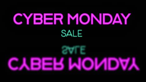 Pink-neon-Cyber-Monday-Sale-text-appearing-4k