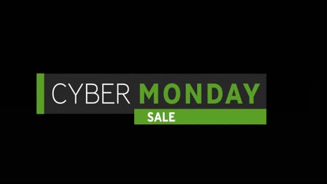Grey-ribbon-with-Cyber-Monday-text-against-green-screen