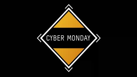 White-and-orange-Cyber-Monday-text-appearing-against-a-black-screen