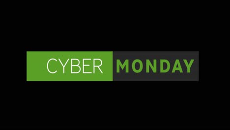 White-and-green-Cyber-Monday-text-appearing-against-a-black-screen