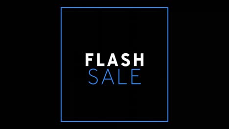 White-and-blue-Flash-Sale-text-appearing-against-black-screen-4k