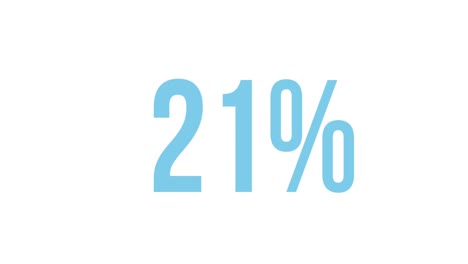 Blue-percentage-increasing-from-0%-to-100%-against-white-screen