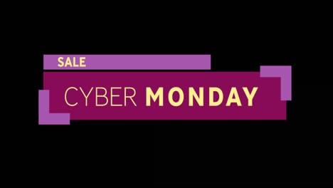 Yellow-and-purple-Cyber-Monday-Sale-text-appearing-against-a-black-screen